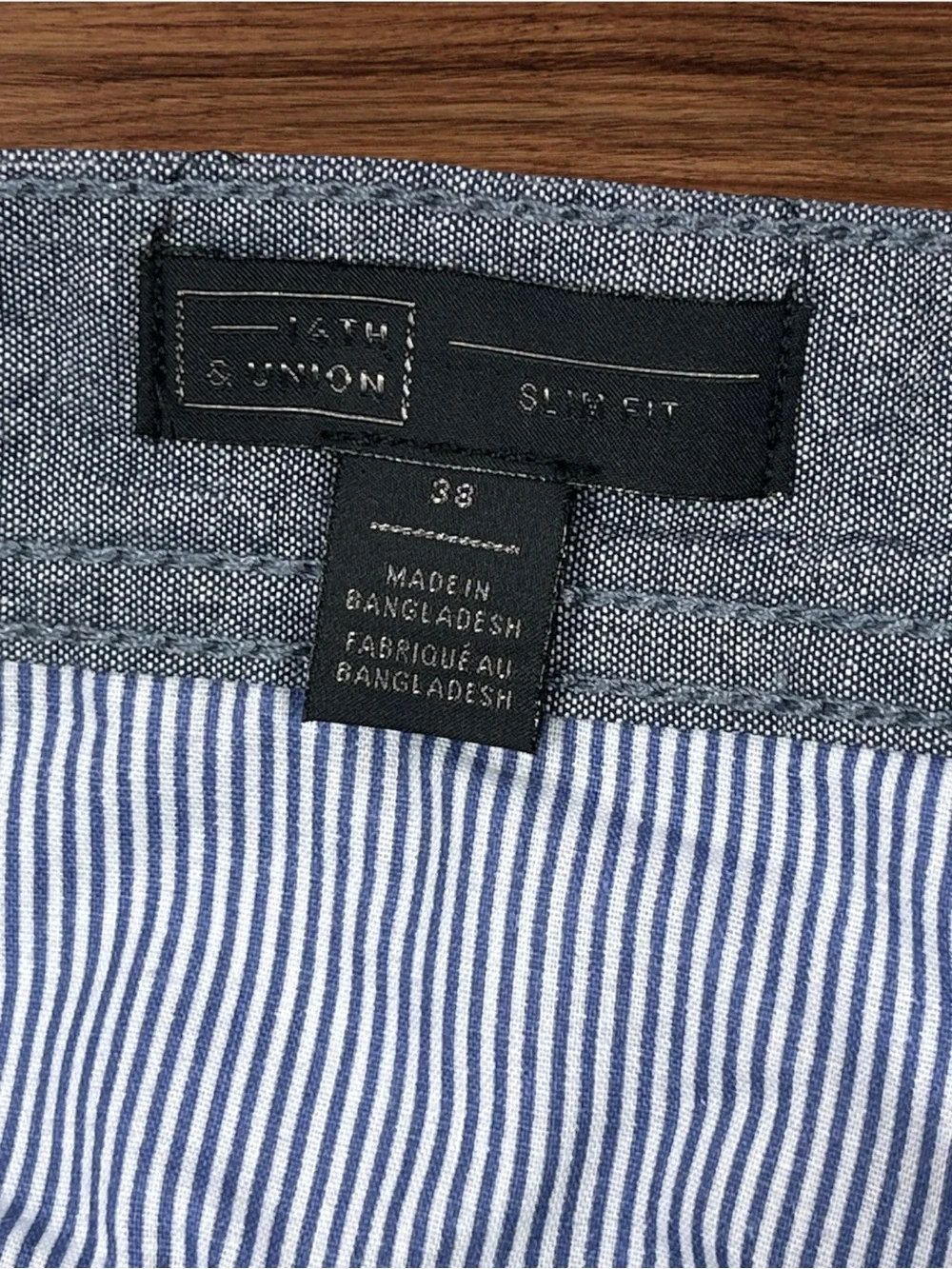 14th & Union Men’s Blue Slim Fit Shorts. Size 38